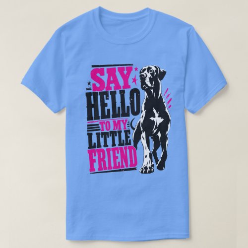 Great Dane fun pink blue Version T-Shirt