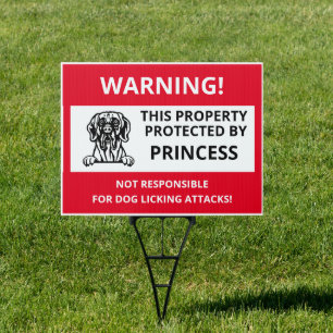 GREAT DANE Funny Beware of Dog Sign