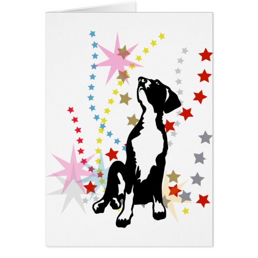 Great Dane Funny Stars Cards (Front)