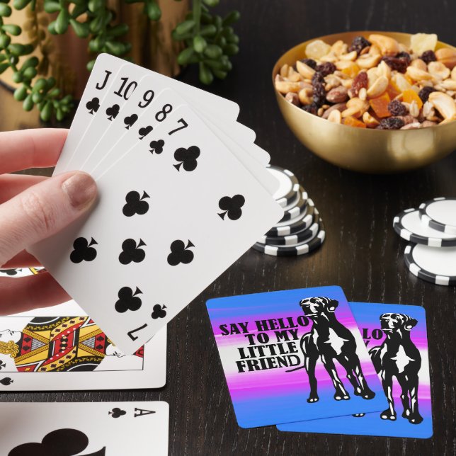 Great Dane funny statement Poker Cards (In Situ)