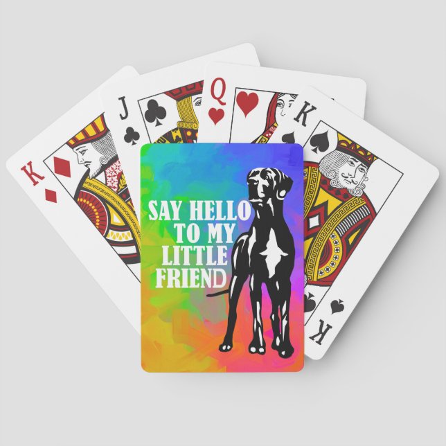 Great Dane funny statement Poker Cards (Back)