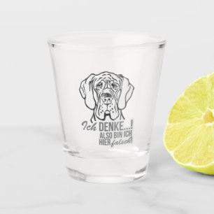Great Dane German Fun Shot Glass