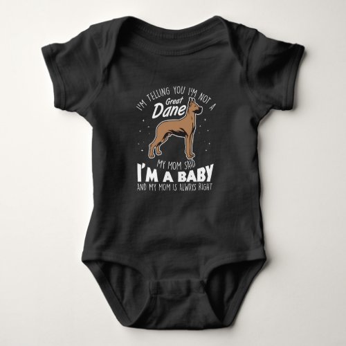 Great Dane Gift for a Dog Mother Baby Bodysuit