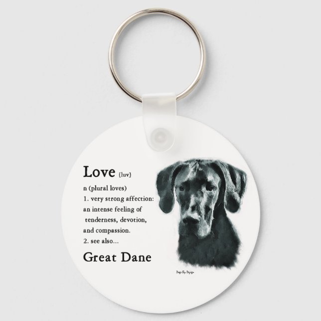 Great Dane Gifts Keychain (Front)