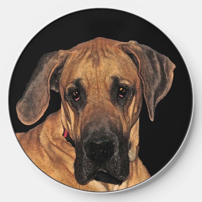 Great Dane Golden Brown Dog Wireless Charger