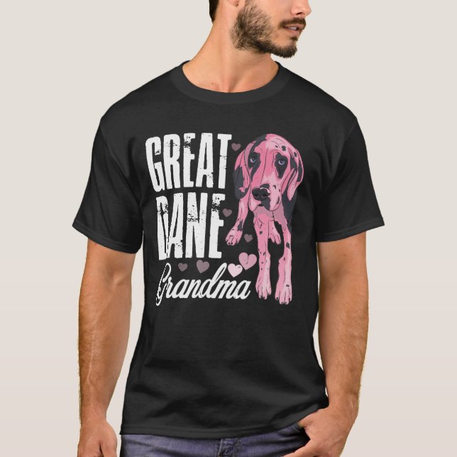 Great Dane Grandma  Mens Womens Great Dane T-Shirt (Front)