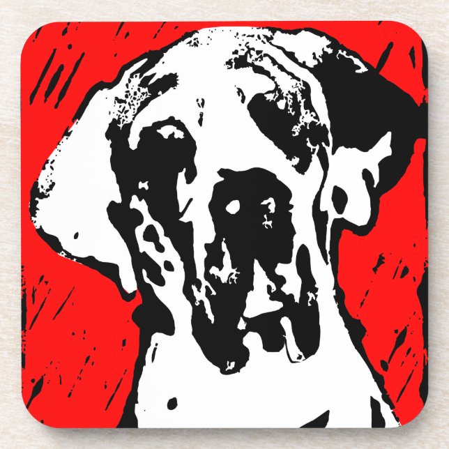 Great Dane Graphics Drink Coaster (Front)
