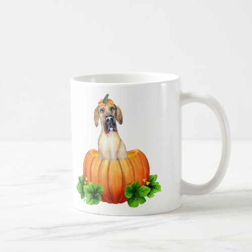 Great Dane Halloween Fawn UC Dane_O_Lantern Coffee Mug