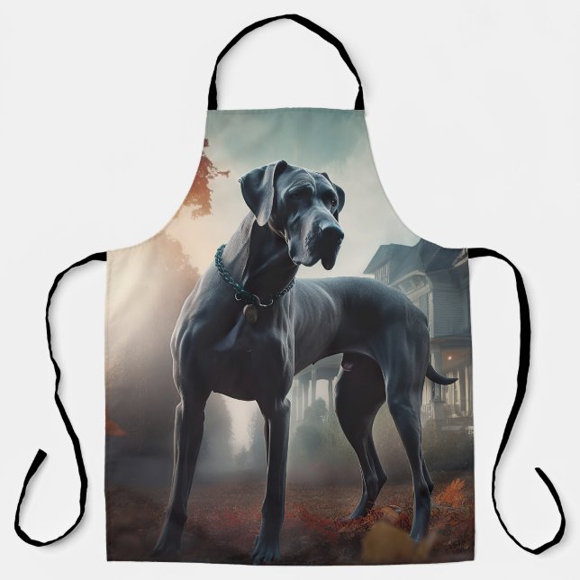 Great Dane Halloween Scary Apron (Front)