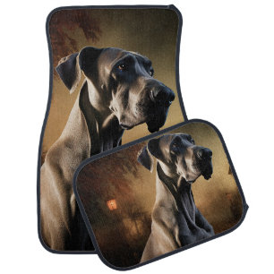 Great Dane Halloween Scary Car Floor Mat