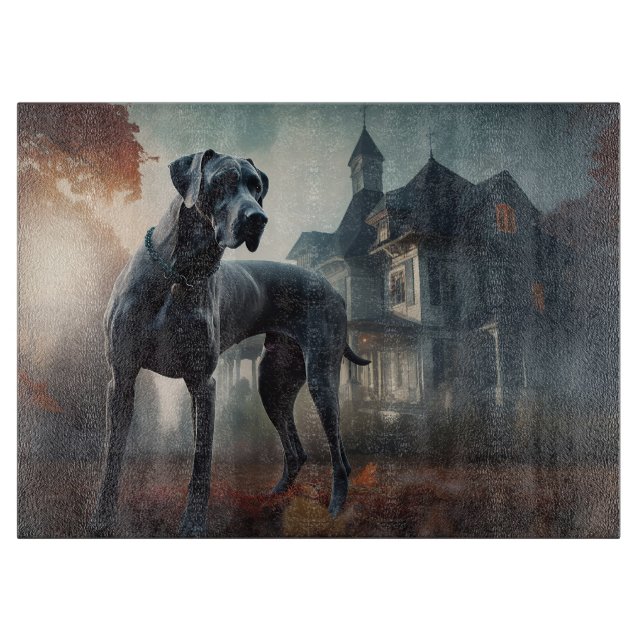 Great Dane Halloween Scary Cutting Board (Front)