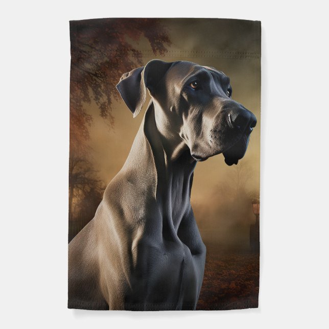 Great Dane Halloween Scary Garden Flag (Front)