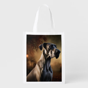 Great Dane Halloween Scary Grocery Bag