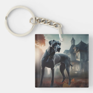 Great Dane Halloween Scary Keychain