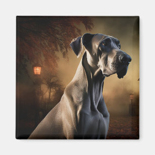 Great Dane Halloween Scary Magnet