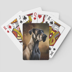 Great Dane Halloween Scary Poker Cards