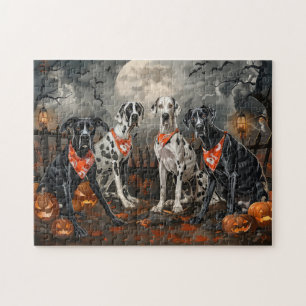 Great Dane Halloween Spooky Jigsaw Puzzle