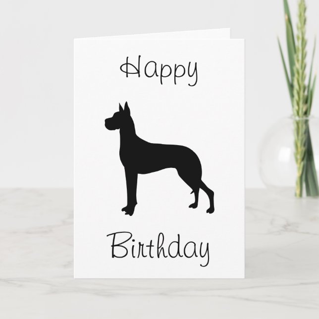 Great Dane Happy Birthday Card (Front)