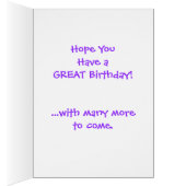 Great Dane Harlequin Birthday Cake Greeting Card (Inside (Right))