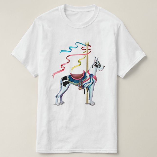 Great Dane Harlequin Carousel T-Shirt (Design Front)