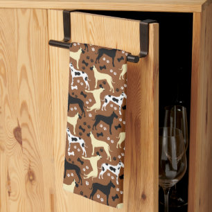 Great Dane Harlequin Fawn Black Danes Kitchen Towe Kitchen Towel
