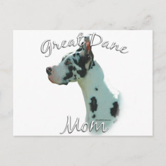 Great Dane (harlequin) Mom 2 Postcard