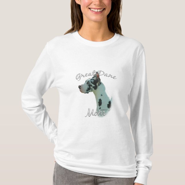 Great Dane (harlequin) Mom 2 T-Shirt (Front)