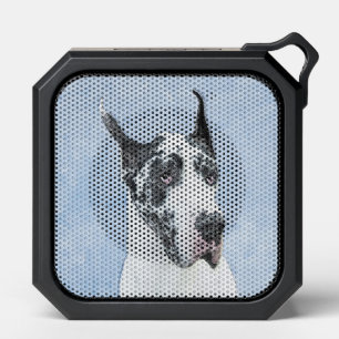 Great Dane (Harlequin) Painting - Original Dog Art Bluetooth Speaker