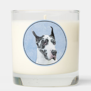 Great Dane (Harlequin) Painting - Original Dog Art Scented Candle