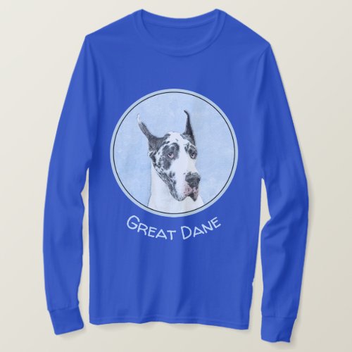 Great Dane Harlequin Painting _ Original Dog Art T_Shirt