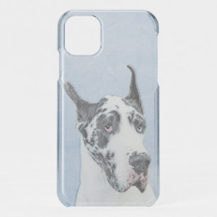 Great Dane (Harlequin) Painting - Original Dog Art iPhone 11 Case
