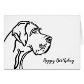 Great Dane Head drawing (Front Horizontal)