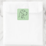 Great Dane Head drawing pure