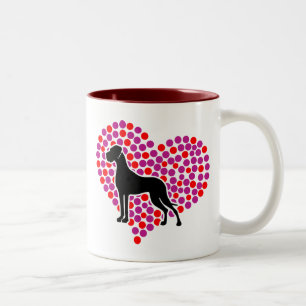 Great Dane Heart Dog Lover Two-Tone Coffee Mug