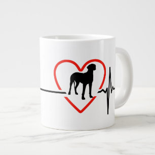 great dane heartbeat design giant coffee mug
