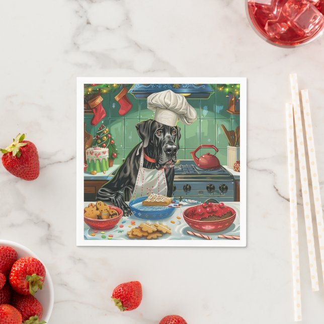 Great Dane Holiday Baking: Festive Christmas Napkins (Insitu)