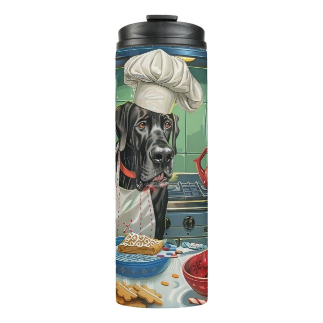 Great Dane Holiday Baking: Festive Christmas Thermal Tumbler (Front)