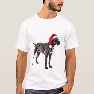 Great Dane Holiday Christmas Light (4) T-Shirt