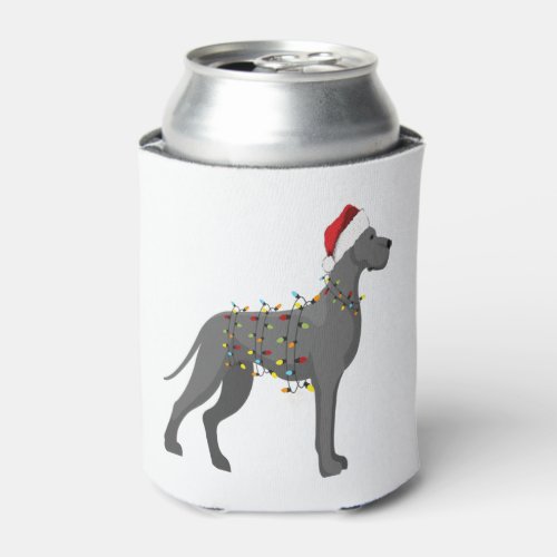 Great Dane Holiday Christmas Light  Can Cooler