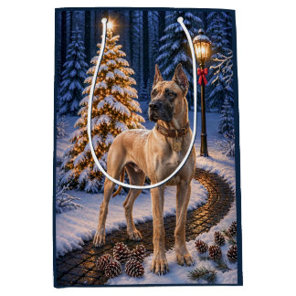 Great Dane Holiday Medium Gift Bag