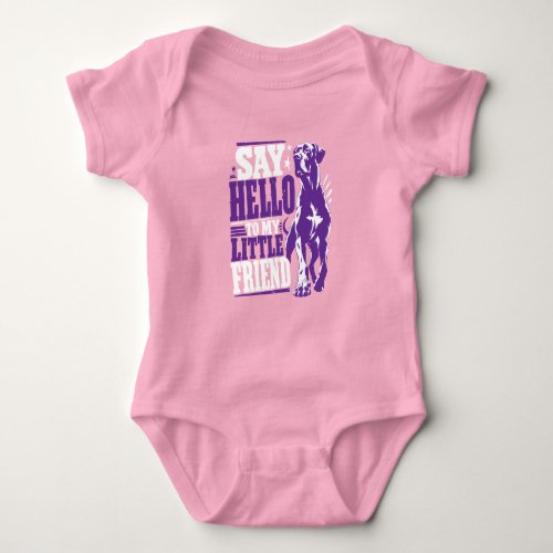 Great Dane impressive welcome  Baby Bodysuit