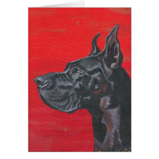 Great Dane in acrylic Cards (Front)