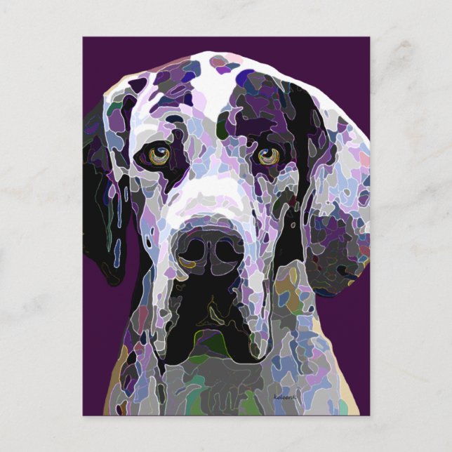 Great Dane in Dazzling Colors Post Card (Front)