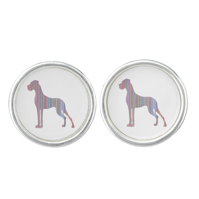 Great Dane in Pastel Colors Cufflinks (Front)