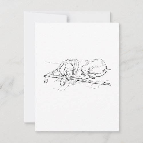 Great Dane, Ink Dog Illustration Thank You Card