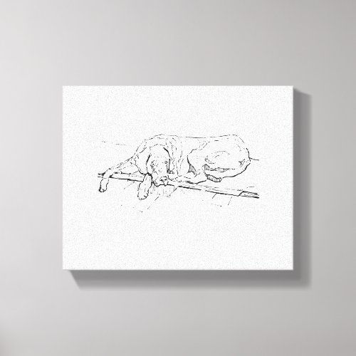 Great Dane Ink Wall Art  Minimalist  Line Drawing