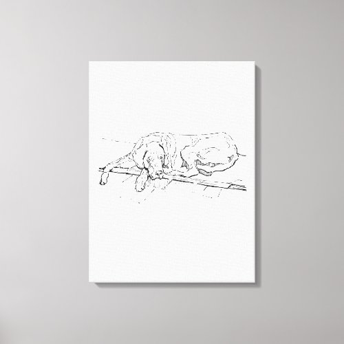 Great Dane Ink Wall Art  Minimalist  Line Drawing