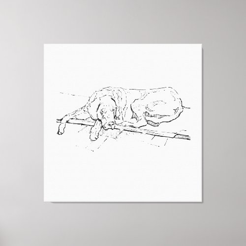 Great Dane Ink Wall Art  Minimalist  Line Drawing