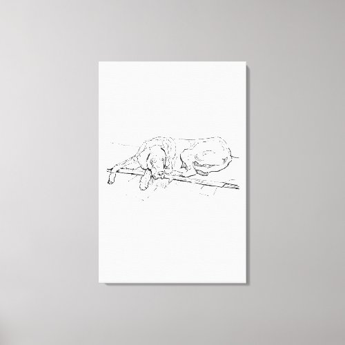 Great Dane Ink Wall Art  Minimalist  Line Drawing