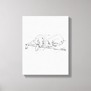 Great Dane Ink Wall Art  Minimalist  Line Drawing